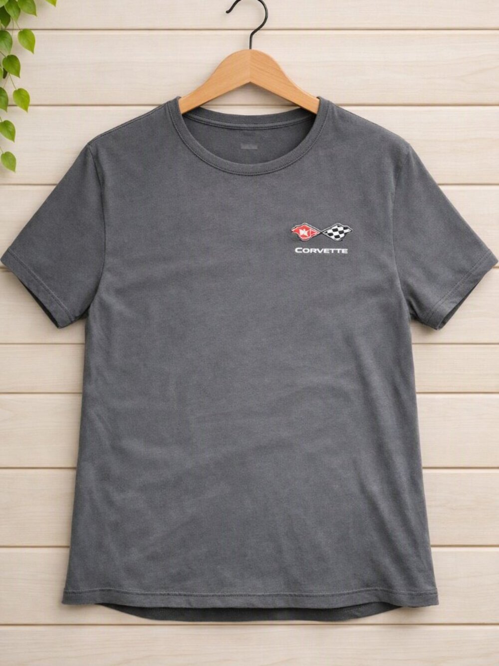 Chevrolet Corvette Graphic T-Shirt Gray Size Large Classic Car Tee